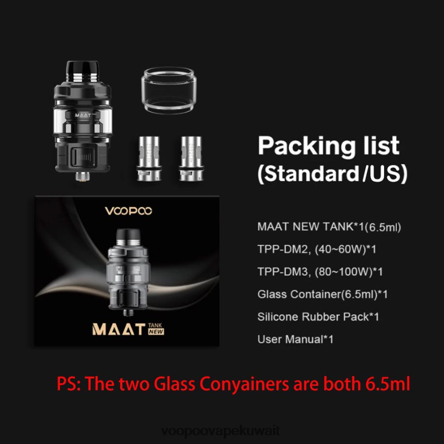 VOOPOO MAAT خزان جديد أسود H48BLT511VOOPOO Argus Kuwait