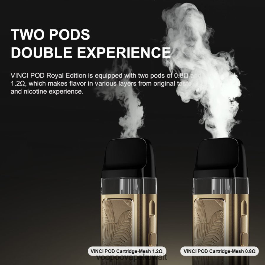 VOOPOO VINCI POD الطبعة الملكية أوراق الذهب H48BLT343VOOPOO Vape Kuwait