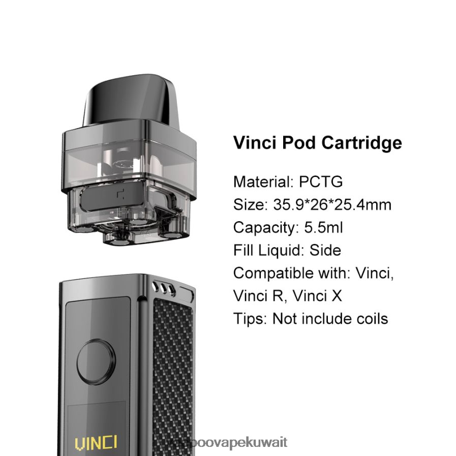 VOOPOO VINCI REPLACEMENT POD (2 قطعة) أسود H48BLT554VOOPOO Kuwait City